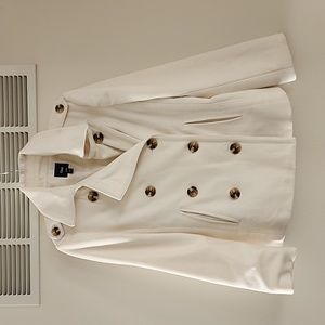 White Gap Peacoat cream colored peacoat